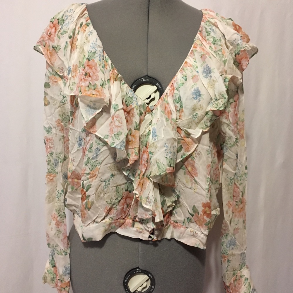 NWT Zara Woman Frilly Blouse